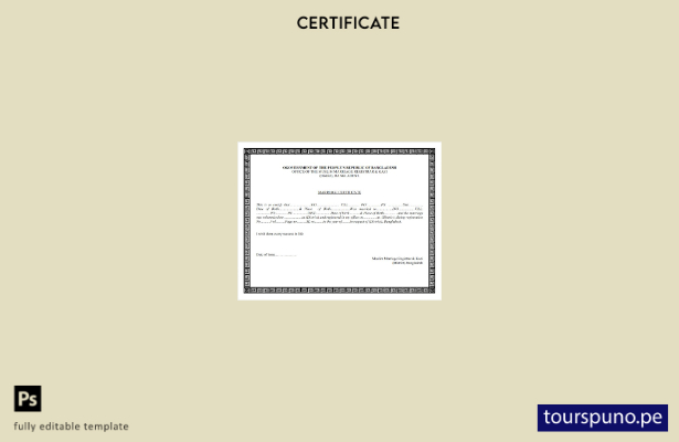 listo para imprimir plantilla de certificado de matrimonio de la Oficina del reg